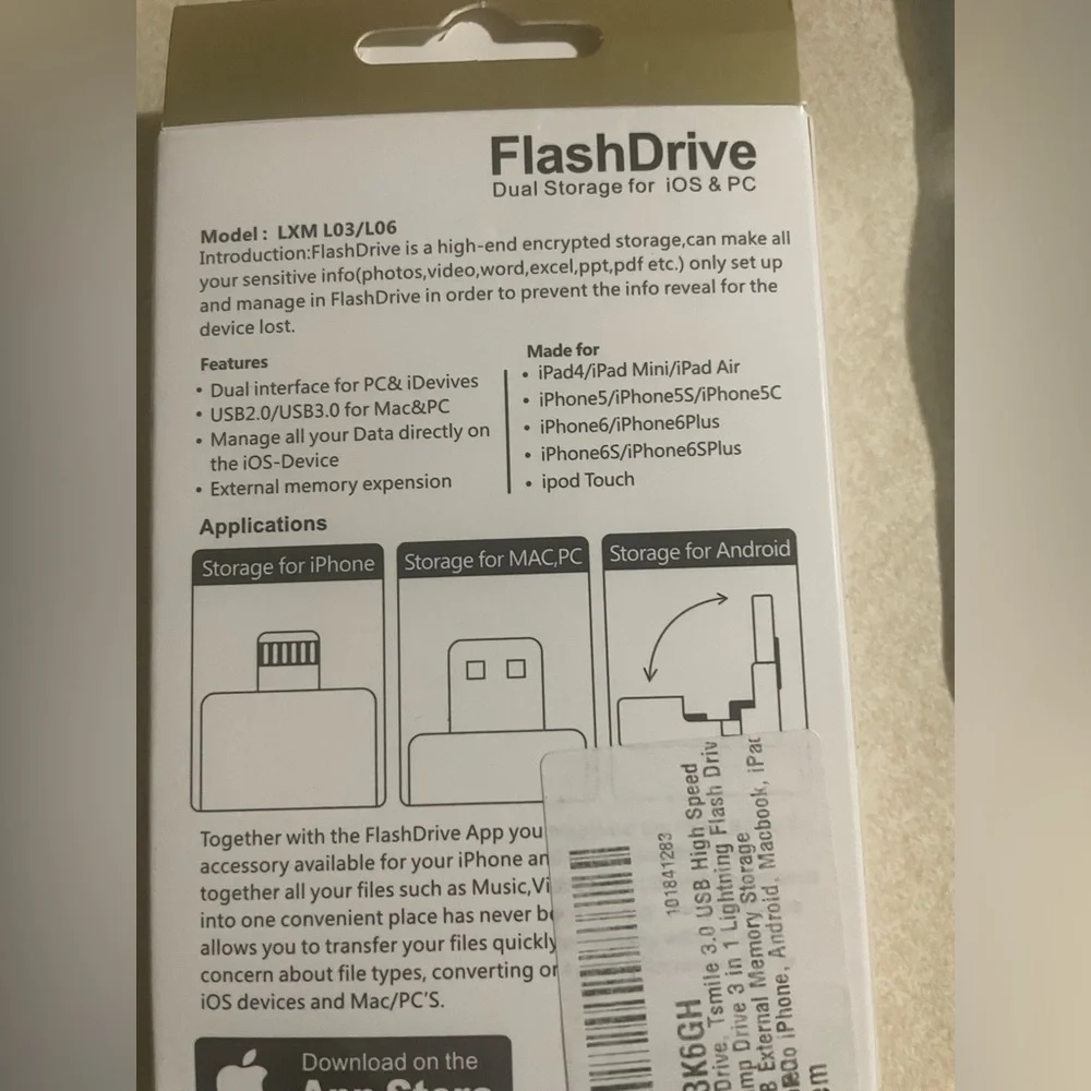 Flash drive storage for iOS/PC, iPhone earbuds & smart watch protective case